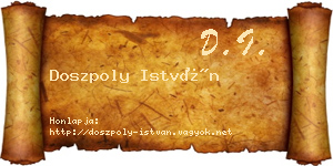 Doszpoly István névjegykártya